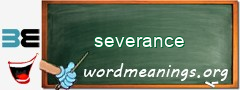 WordMeaning blackboard for severance